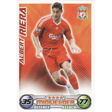 Match Attax Extra 2008/2009 Albert Riera Liverpool