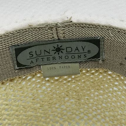 SunDay Afternoons Paper Straw Fedora Unisex Used Good Cond Beige