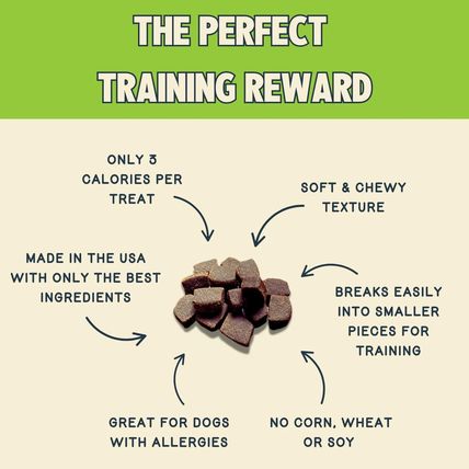 Jiminy’s Chewy Training Treats for Dogs – Sweet Potato & Peas Recipe – 6 oz