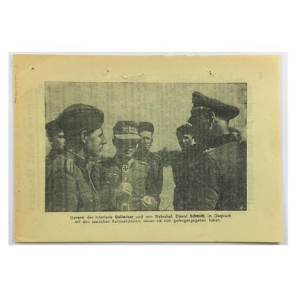Original WW2 Russian/Soviet Air Drop Leaflet. - Code 3081. - 1944.