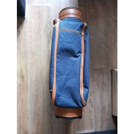 Pro Select Retro Vintafe Trolley Cart Golf Club Bag Blue Brown 14 Way