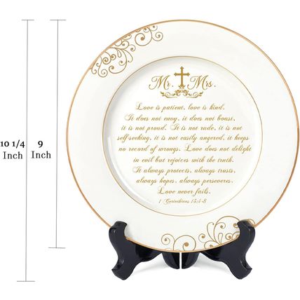 Best Anniversary Wedding Gifts for Couples Unique 2025 - Mr and Mrs Plate with 2