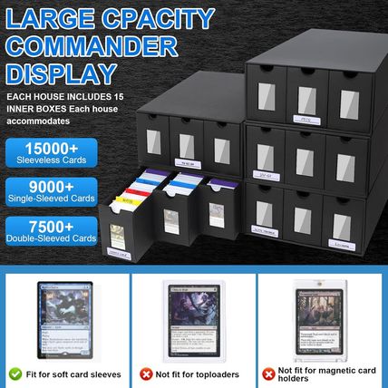 Trading Card Storage Box,15000+ Card Deck Box for MTG Commander, Trading Card Or