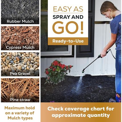 Dominator Mulch Anchor 1 Gallon - Mulch Glue & Gravel Binder, Rock Glue for Land