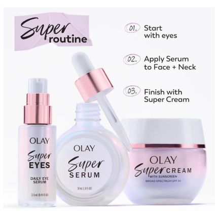 Olay Super Serum - Vitamin C & E, Niacinamide, Collagen Peptide, AHA - Glass Ski
