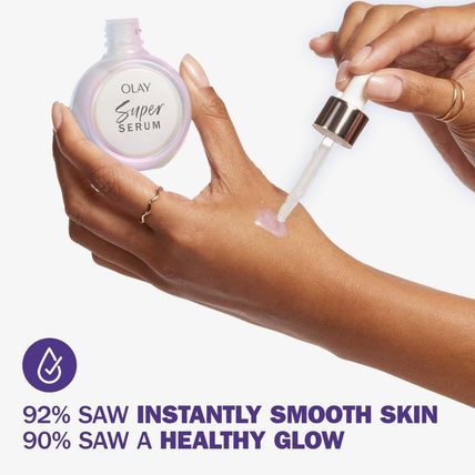 Olay Super Serum - Vitamin C & E, Niacinamide, Collagen Peptide, AHA - Glass Ski
