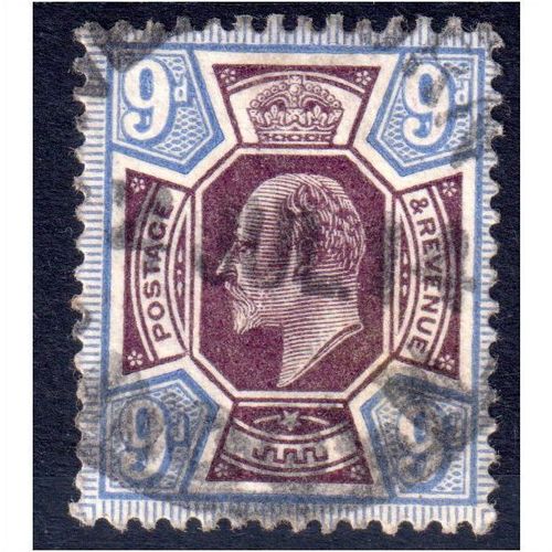 sg306a 9d dp dull reddish purple & dp brt blue CDS V/fine used