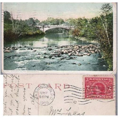 Washington DC - Rock Creek Zoo Park - 1909 postcard - Seward commorative stamp