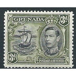 Grenada 1938 SG158 3d Black & Olive-Green Mounted Mint .. ..
