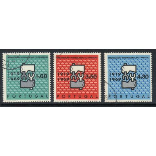 PORTUGAL 1969 50th ANNIV ILO SET USED SG1362-4