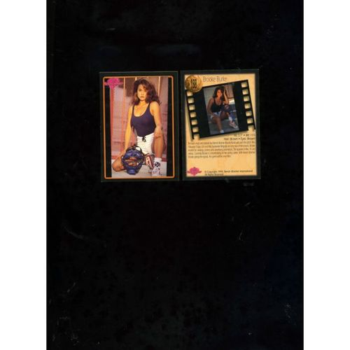 BROOKE BURKE 1994 Benchwarmer card #188 Hottie!! Catcher pose SKECHERS MODEL