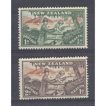 NewZealand.1946 Health Stamps (Soldier helping Child over Stile).Mntd Mint.Oct15