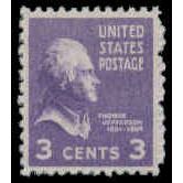 807 3c Thomas Jefferson Almost Very Fine MNH M07810