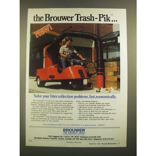 1988 Brouwer Trash-Pik Ad - Solve Your Little Collection Problems