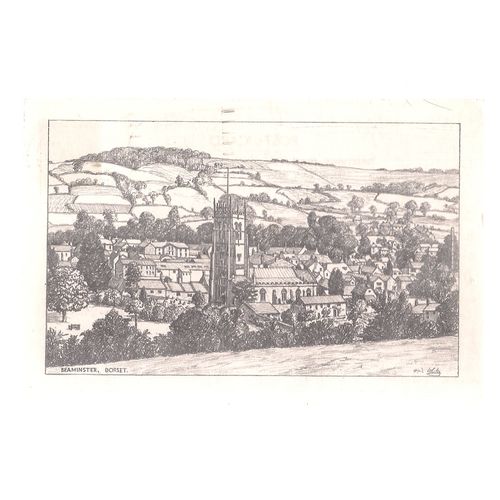 BEAMINSTER, DORSET used postcard 1974 postmark =