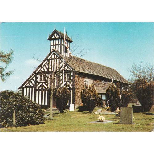 6x4 Continental size printed postcard All Saints Church Siddington Cheshire
