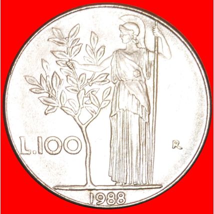 GODDESS MINERVA (1954-1989): ITALY ★ 100 LIRE 1988R! LOW START★NO RESERVE