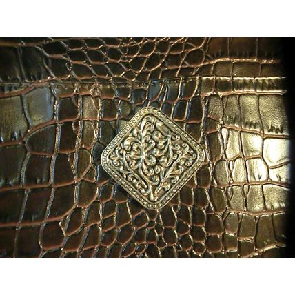 ColdWater Creek GWP Juliana Croco, Brown ManMade Tote, NEW W/Tag*