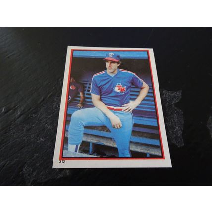 1983 Topps Stickers # 312 Dave Hostetler Very Good-Excellent (4) Texas Rangers