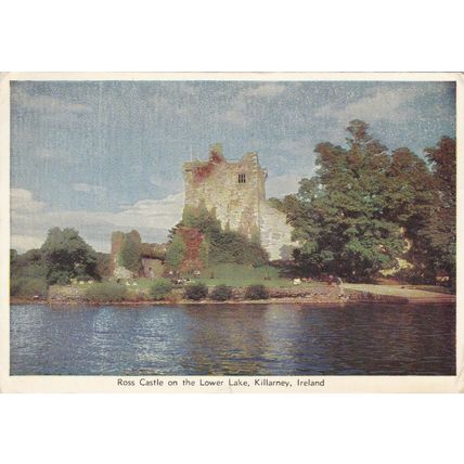 Ross Castle on Lower Lake Killarney Ireland Postcard posted VGC