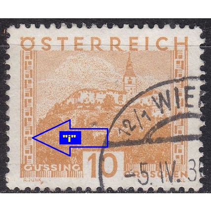ÖSTERREICH AUSTRIA [1929] MiNr 0499 I ( O/used ) [01] Plattenfehler