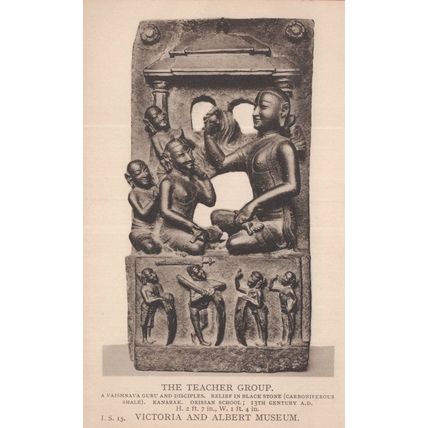 The Teacher Group Vaishava Guru Kanarak Relief Old Museum Postcard