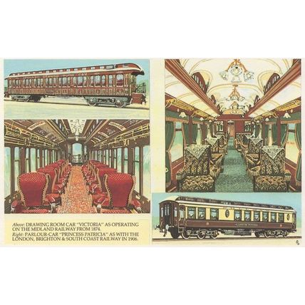 Midland Railway Victoria Train Drawing Room Car Transport Postcard