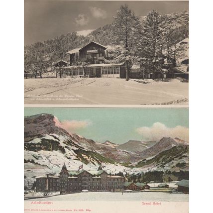 Adelboden Pension Hari Grand Hotel 2x Old Switzerland Postcard s