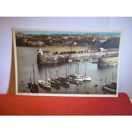 THE HARBOUR, NEWQUAY, CORNWALL. unused vintage postcard. by Photochrom =