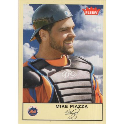 Mike Piazza New York Mets Printed Signed Rare Baseball Trading Card