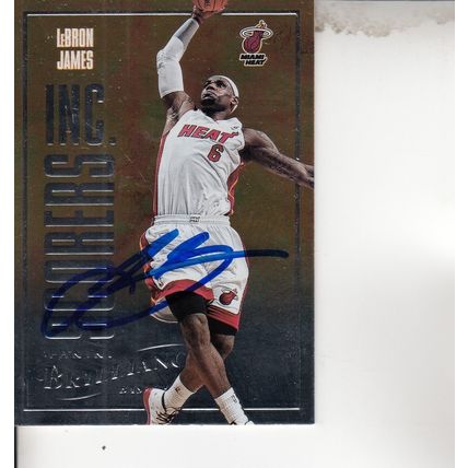 LeBRON JAMES SCORERS INC BRILLIAMNCE 2013 AUTOGRAPHED MIAMI HEAT WORLD CHAMPION