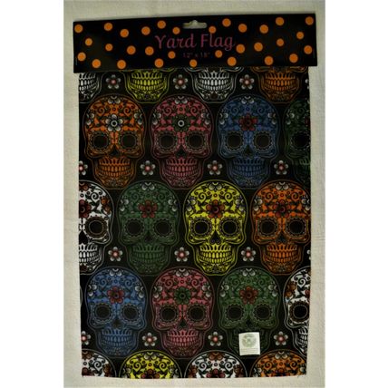 COLORFUL CALAVERAS HALLOWEEN 28x40 YARD FLAG