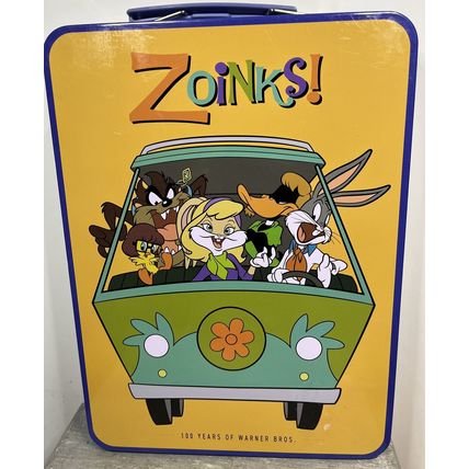 100 Years of Warner Brothers Zoinks w/ Handle EMPTY Collectible Tin Container