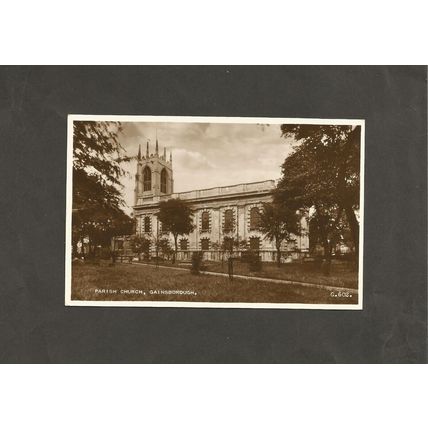 Postcard Lincolshire Gainsbrough Parish Church