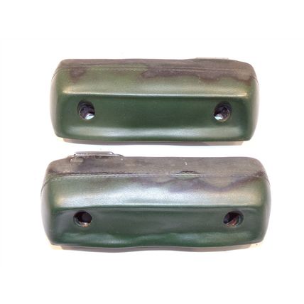 1968 69 70 71 72 Dodge Dart Plymouth Valiant Duster Green Armrest Pair OEM