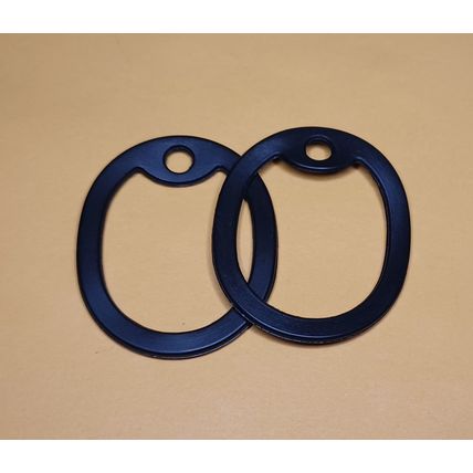 2 Black Military or Civilian Dog Tag Silencers Brand New Free Shipping