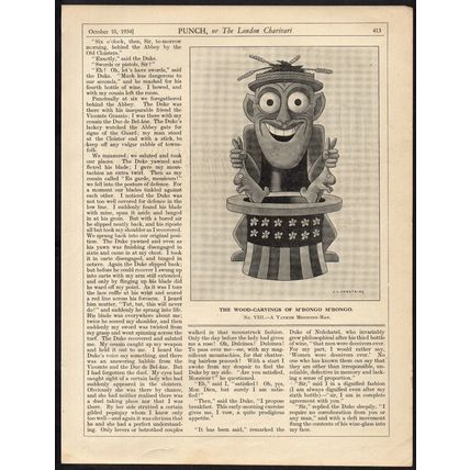 WOOD-CARVINGS OF M’BONGO M’BONGO 1934 J.L. Carstairs 10 PUNCH CARTOON PAGES