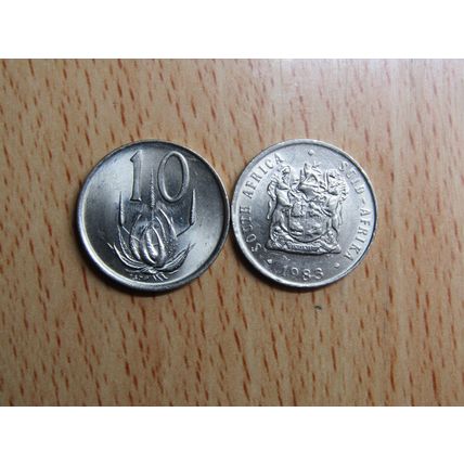 South Africa 1983 10 Cents Coin