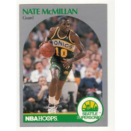 1990-91 Hoops Nate McMillan basketball card #282 - SuperSonics