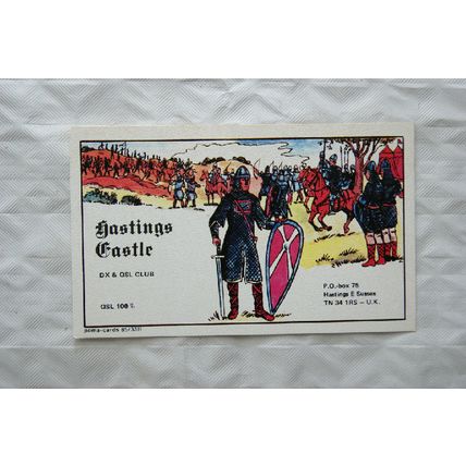 QSL Card Hastings Castle DX & QSL Club, Hastings
