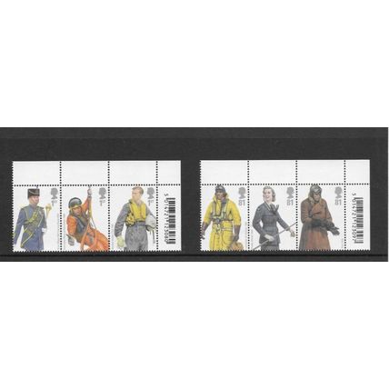 GB Stamps 2008 RAF Uniforms Marginal Set sg2862 - sg2867 MNH