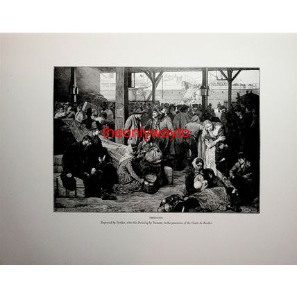 Emigrants (Ellis Island?), New York, USA, Book Illustration (Print), 1892