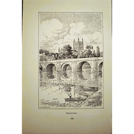 Hereford, Herefordshire, Small Book Illustration (Print), c 1900
