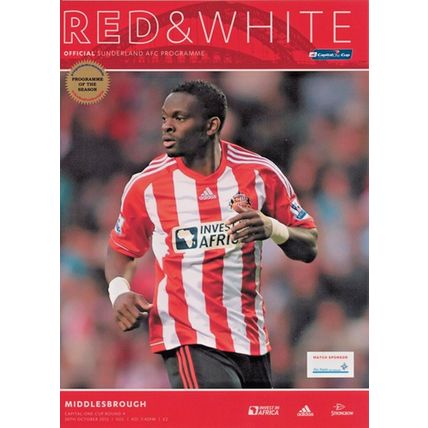 SUNDERLAND v MIDDLESBROUGH CAPITAL ONE CUP ROUND 4 2012
