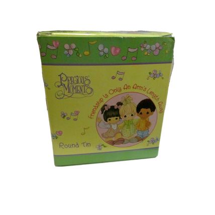 Precious Moments COLLECTORS TIN "Friendship Is Only An Arm's Length Away"