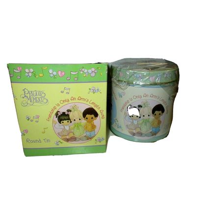 Precious Moments COLLECTORS TIN "Friendship Is Only An Arm's Length Away"
