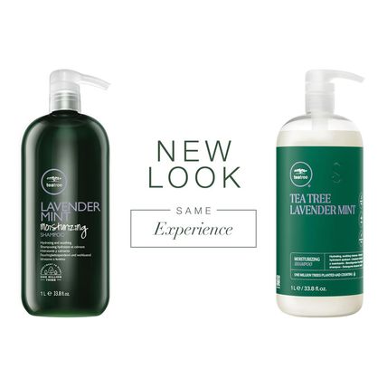 Tea Tree Lavender Mint Moisturizing Shampoo, Hydrates + Soothes, for Coarse + Dr
