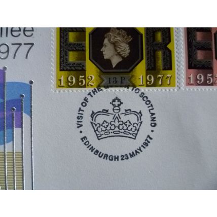1977 GB Queen's Silver Jubilee Tour 3 postmark covers flax dragon crown royalty