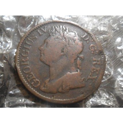 1822 George IV halfpenny - Hibernia.