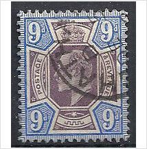 1905 SG250a 9d Dull Purple & Ultramarine CSP Fine Used CHATHAM CDS Cancel.